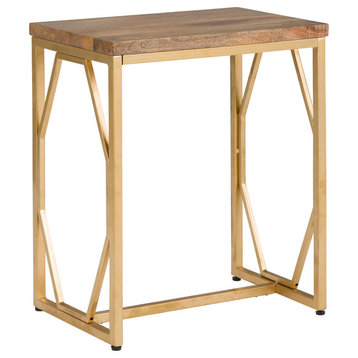Selma Metal and Wood Accent Table
