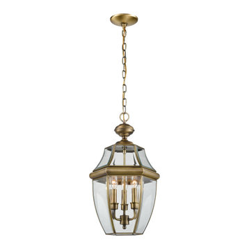 THOMAS 8603EH/89 Ashford 3-Light Hanging Lantern in Antique Brass - Large