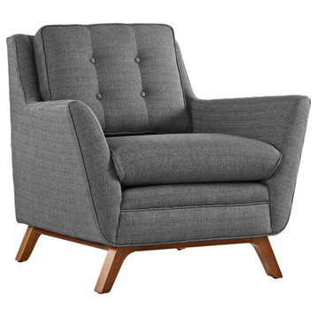 Modway Beguile Upholstered Fabric Armchair, Gray