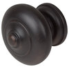1.5" Round Ring Mushroom Cabinet Knobs, Oil Rubbed Bronze