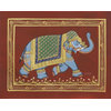 Russet Majestic Elephant Miniature Painting