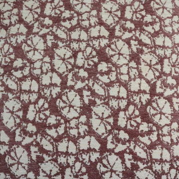 Amy Flower Chenille Jacquard Upholstery Fabric, Rose