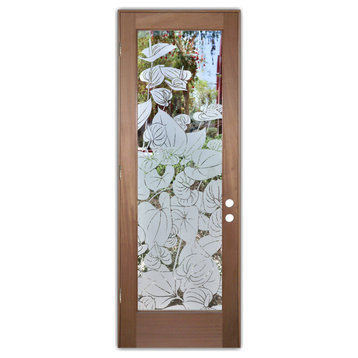 Front Door - Anthurium - Mahogany - 36" x 96" - Knob on Right - Pull Open