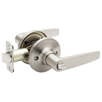 Craftsman Style Privacy Lever, Satin Stainless