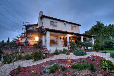 Mediterranean exterior home idea in Los Angeles
