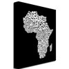 'Africa Font Map' Canvas Art by Michael Tompsett