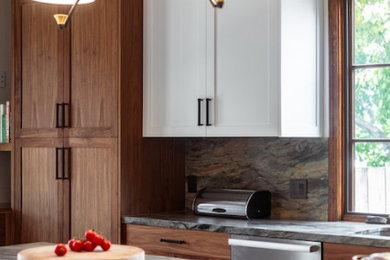 Example of a transitional kitchen design in San Diego