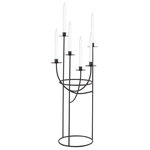 Elk Home - Friends Candle Holder Small - The Friends Small Candleholder, designed for tapers, features a sculptural metal base which gently slopes and twists into six candlesticks around a central support ring.