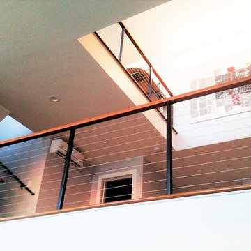Inside cable railing