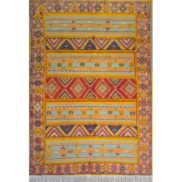 Oriental Moroccan Area rug ,Multicolor, 120’’x75.5’’