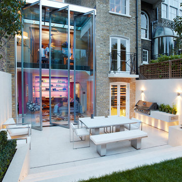 Residential Refurbishment with Glass Extension in London, SW3