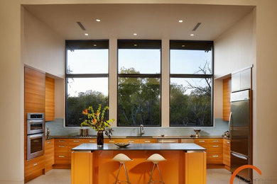 Example of a trendy kitchen design in Austin