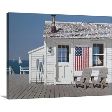 "American Flag" Wrapped Canvas Art Print, 16"x12"x1.5"