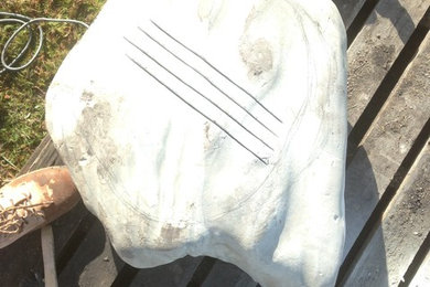 Paua shell memorial stone