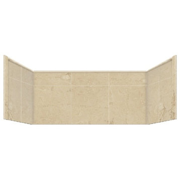 34"x48" Shower Wall Extension Panels, Almond Sky