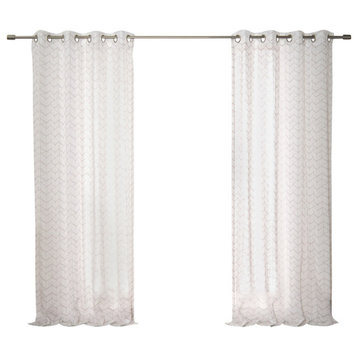 Opaque Cube Curtains, Natural