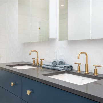 Bathroom and SIDLER Mirrored Cabinet in Iron & Whyte, Vancouver, BC