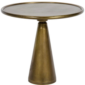 Side Table HIRO Short Antique Brass Metal
