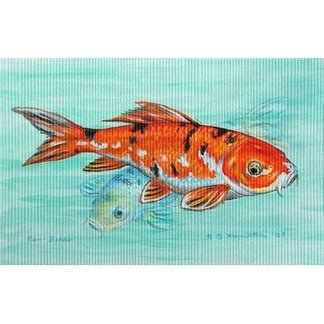 Betsy Drake Orange Koi Fish 30 Inch By 50 Inch Comfort Floor Mat