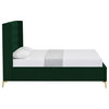 Inspired Home Alessio Bed, Upholstered, Green Velvet Twin XL