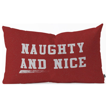 Leah Flores Naughty And Nice Oblong Throw Pillow, 23"