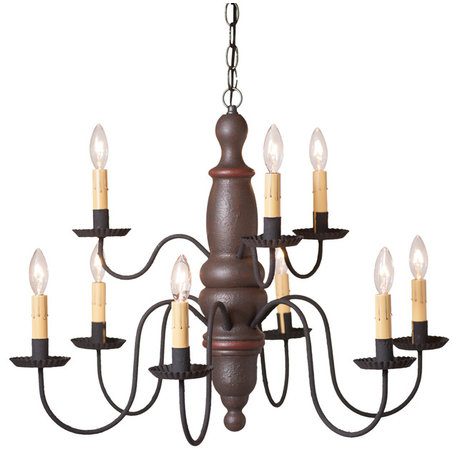 Fairfield Chandelier, 2-Tier, 9-Arm, Espresso