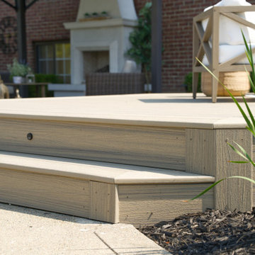 Custom Multi Tier Pool Deck with Cabana in Macomb, MI