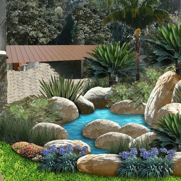Jardín en Valle de Bravo Casa B (Propuesta Conceptual)