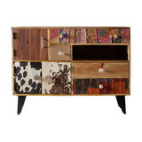 Pearl Large Reclaimed Wood Sideboard, Multicoloured