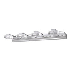 Crystal Led Bathroom 4 Lights Vanity Light Wall Sconces - Bathroom Vanity Lighting