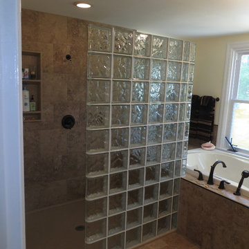 Glass Block Walk In Shower