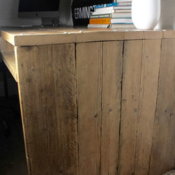 Louise Reclaimed Scaffolding Board & Pipe Industrial Style Desk with Storage - Desks & Writing Bureaus