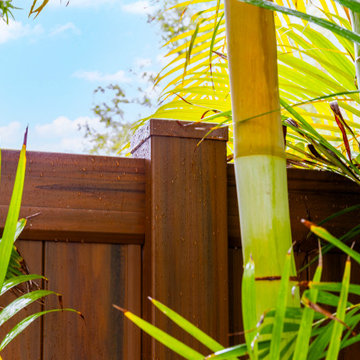 Mocha Walnut PVC Vinyl Fence