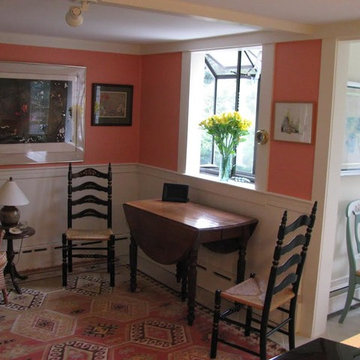 Replaces a Garden window with larger Bow Window.