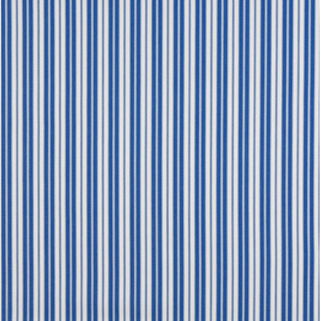 Blue, Ticking Stripe Indoor Outdoor Marine Acrylic Upholstery Fabric By The Yard