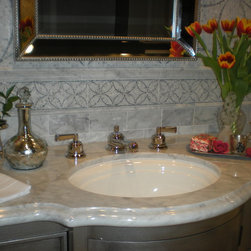 Glamorous Powder Bathroom - Tile