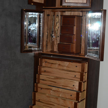 Her Cabinet--Bolivian Walnut, Maple, Sapele
