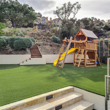 Kids play area on a slope