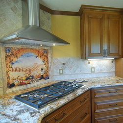 Tuscany Window - Kitchen backsplash Tile Mural for Tuscan decor - Tile Murals