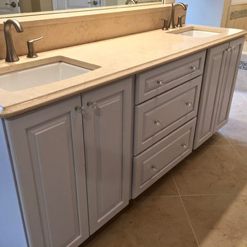 Double vanity with center space