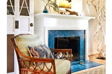 Living room - craftsman living room idea in Orange County