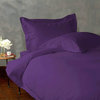 800 TC Fitted Sheet 28" Deep Pocket Solid Purple, California Queen