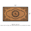 Hand Crafted Abrilina 36"x72" Coir Double Doormat Monogrammed, S