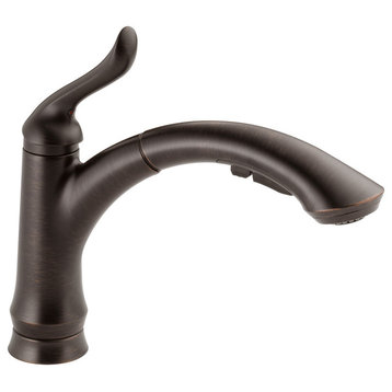 Delta Linden Single Handle Pull-Out Kitchen Faucet, Venetian Bronze, 4353-RB-DST
