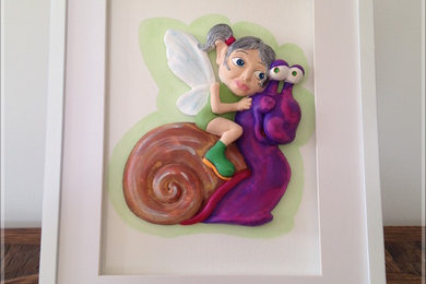 Garden fairy in a frame
