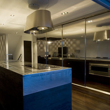 Stainless Steel Kitchen with TWIN Range Hood