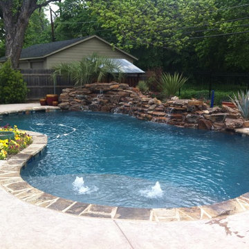 Freeform Pool + Waterfall