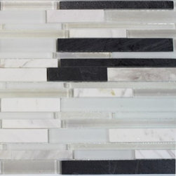 Bestview Glass Mosaic Block Random Iron Staircase 200883 - Tile