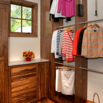 Stained Walnut Master Closet