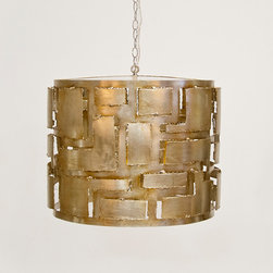 Worlds Away Leo Silver Leafed Pendant Chandelier - Chandeliers